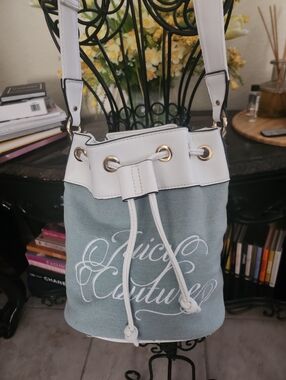 Juicy Couture Denim Beach Crossbody Bucket Bag
